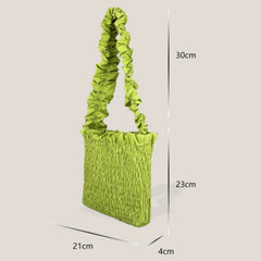 Versatile Women Handbag Shoulder Bag Pleated Small Bag