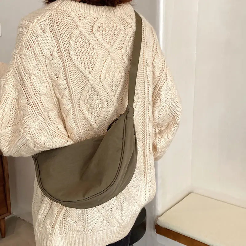 Nylon Messenger Bag Small Shoulder Purse Vintage Handbag