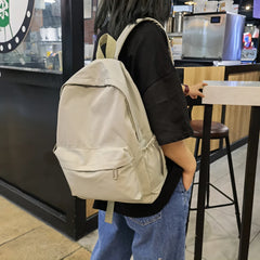 Korea Solid Backpacks Teenager Girl Boy Student School Bag Mochila