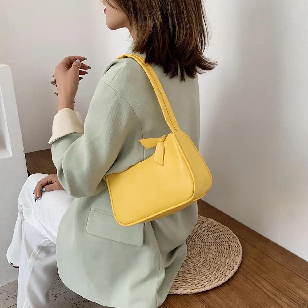 Soft Leather Small Shoulder Bag Casual Sling Handbags for Women