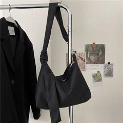 Knotted Strap Women Commuter Hobo Canvas Shoulder Bag