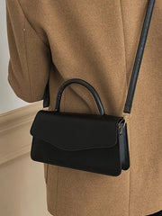 Women's Top Handle Handbag Solid PU Leather Shoulder Bag