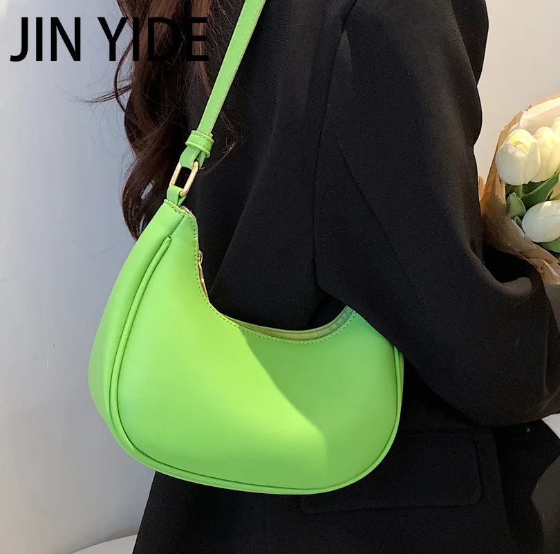 Green PU Leather Shoulder Bags Women's Handbags