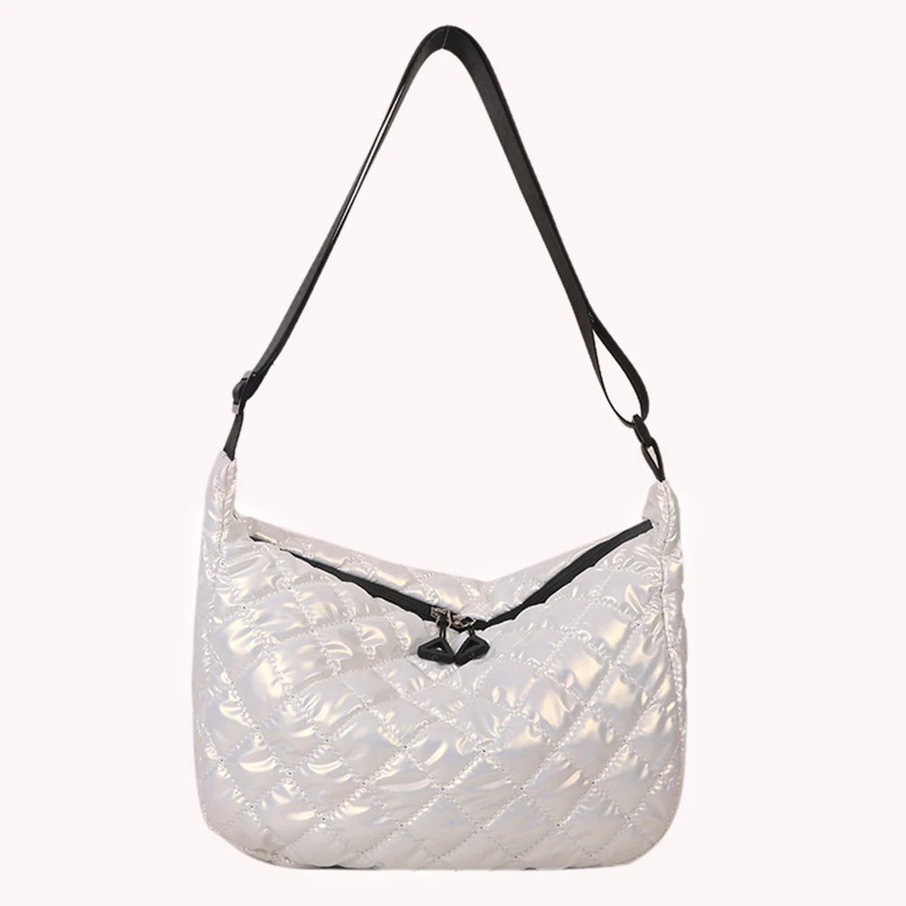 Quilted Top-handle Bags Rhombus Pattern Purses Large Satchel