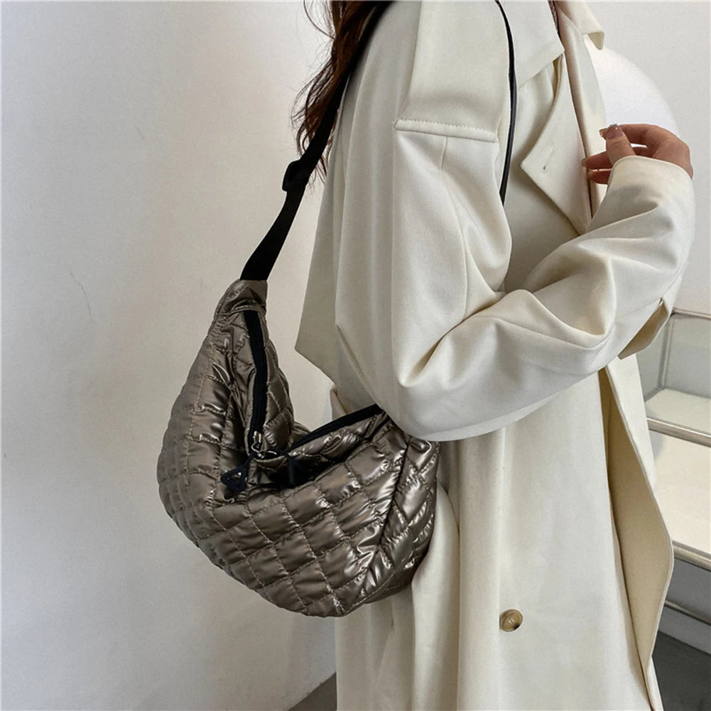 Quilted Top-handle Bags Rhombus Pattern Purses Large Satchel