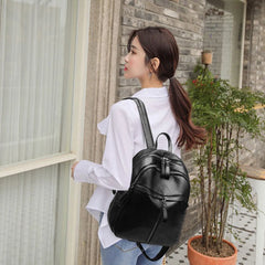 Women's Large Capacity PU Leather Backpack for Travel and Shopping