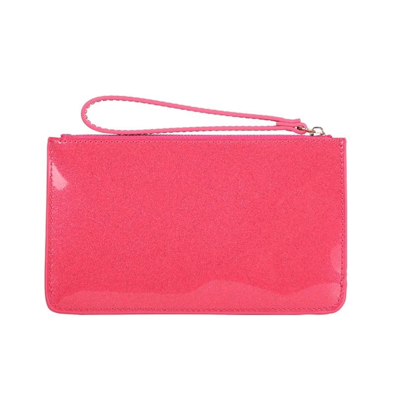 Colorful Lady Jelly PU Leather Clutch Bags Wallets