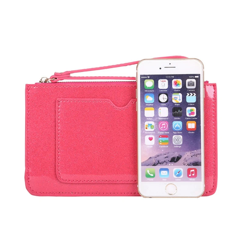 Colorful Lady Jelly PU Leather Clutch Bags Wallets