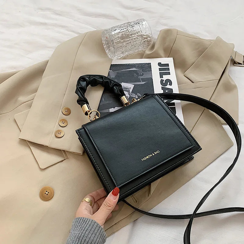 Letter Printing Handbag Temperament Shoulder Bag Women's Solid Messenger