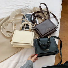 Letter Printing Handbag Temperament Shoulder Bag Women's Solid Messenger