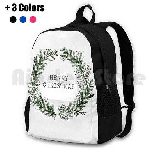 Christmas Hiking Backpack Waterproof Camping Travel Merry