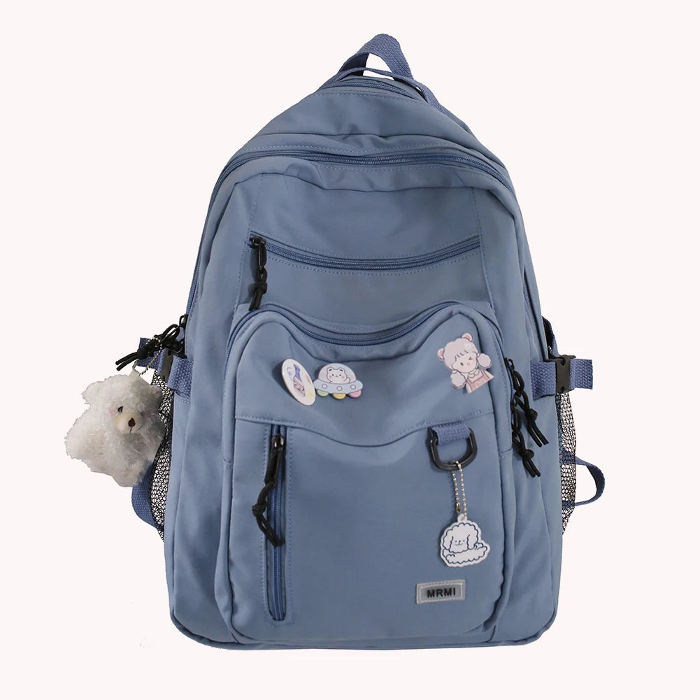 Nylon Backpacks Multi-pocket College Backpacks Large Capacity Backpack