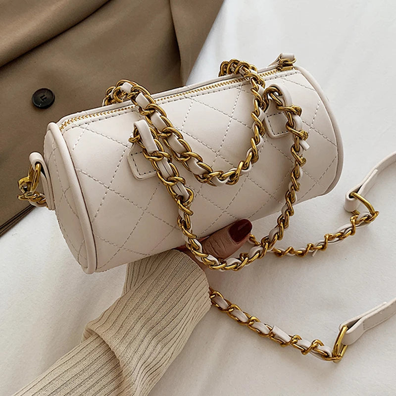 PU Leather Chain Crossbody Bag Winter Trending Shoulder Handbag