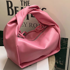 PU Leather Crossbody Bag Wrinkled Cloud Bag Women Handbag Shoulder Messenger Bag