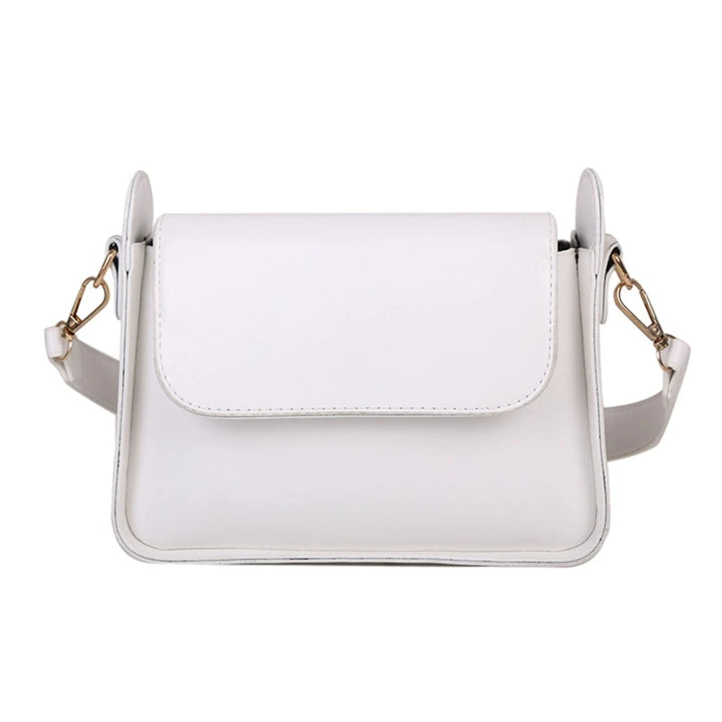 PU Leather Women Shoulder Underarm Bag Small Square Flap Handbags