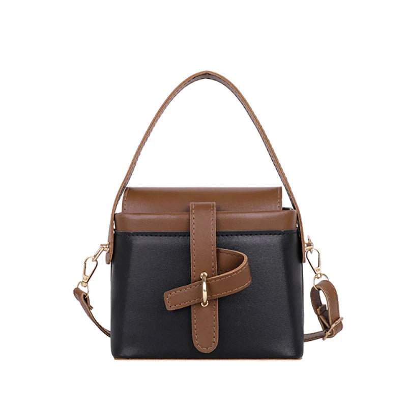 Retro Panelled Women Handbag High Shoulder Bags Crossbody Purse Feminina