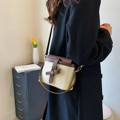 Retro Panelled Women Handbag High Shoulder Bags Crossbody Purse Feminina