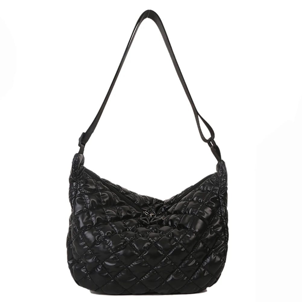 Quilted Rhombus Pattern Shopper Bag for Women