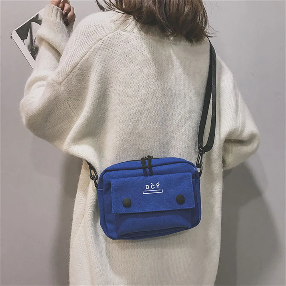 Canvas Crossbody Bag Casual Phone Bag for Women