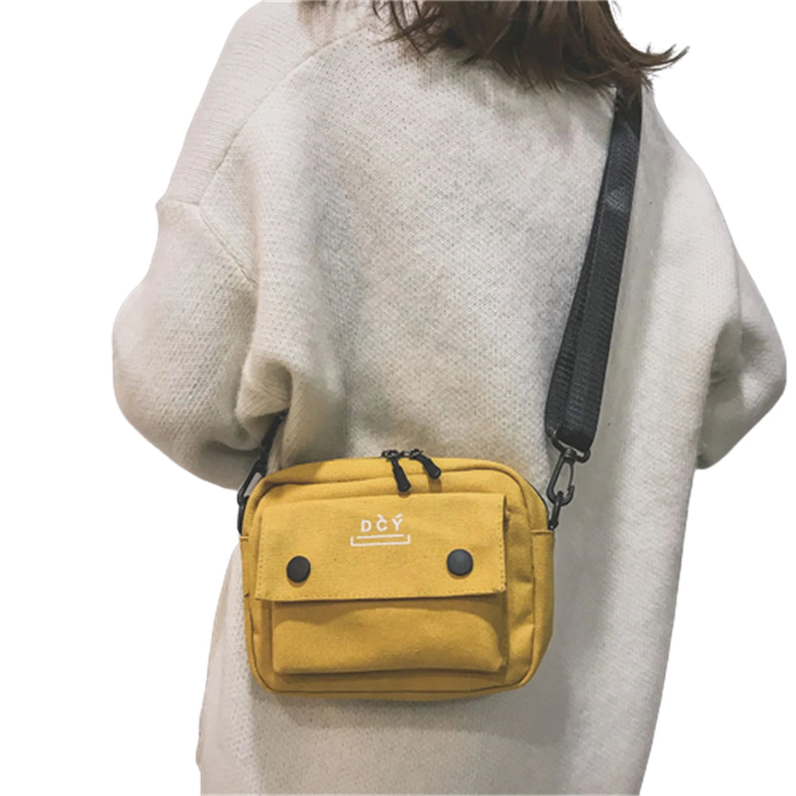 Canvas Crossbody Bag Casual Phone Bag for Women