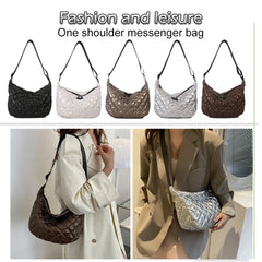 Quilted Shoulder Bag Rhombus Pattern Top-handle Bag