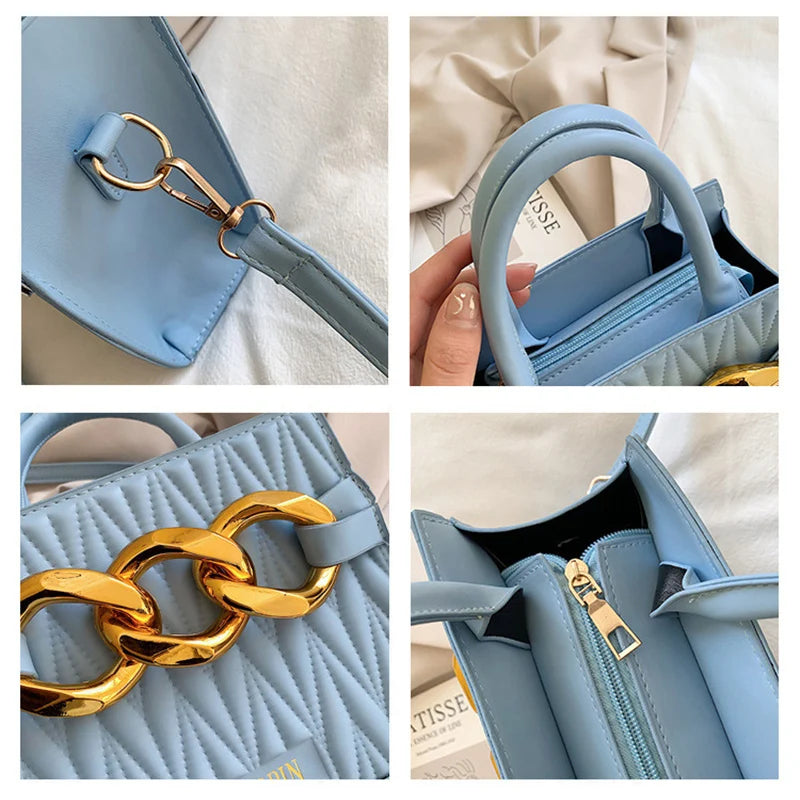 Shoulder Bag Women PU Leather Crossbody Purse Solid Flap Handbag