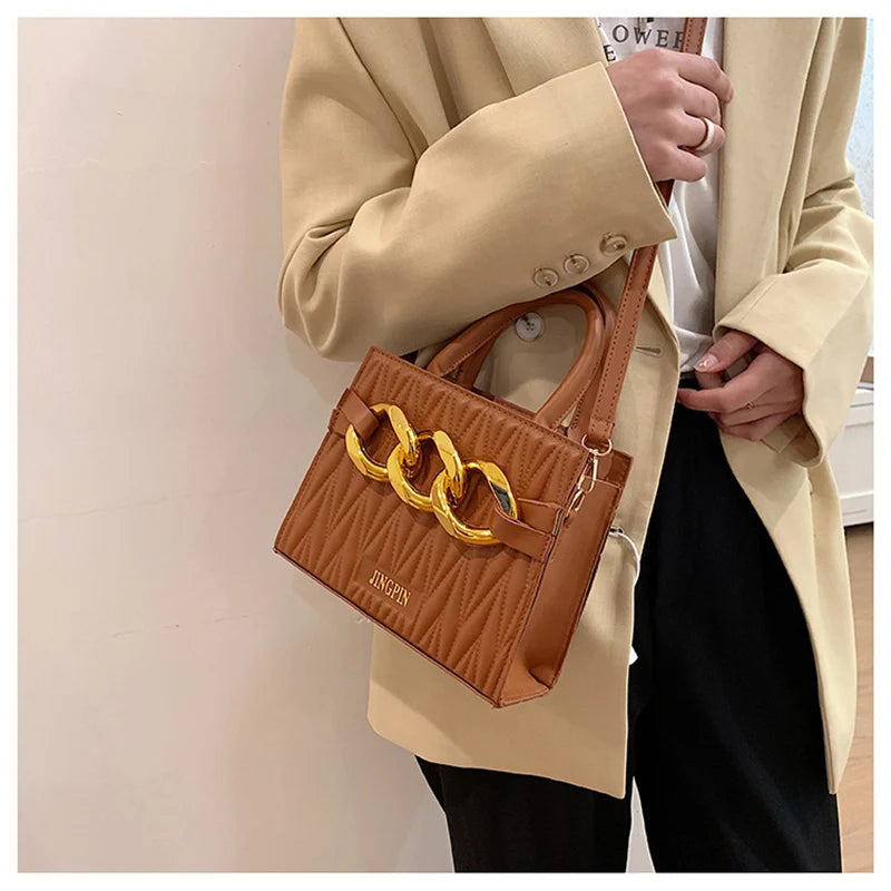 Shoulder Bag Women PU Leather Crossbody Purse Solid Flap Handbag