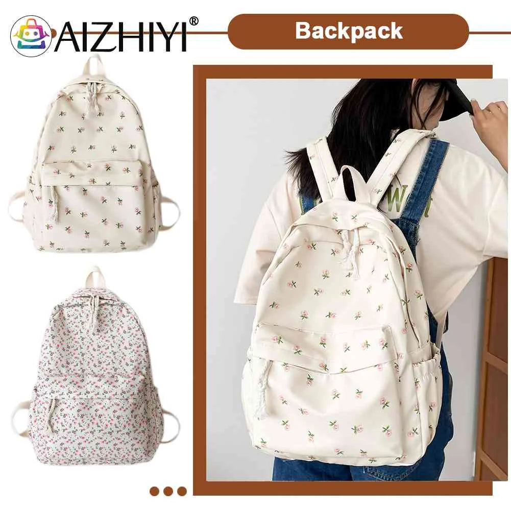 Small Fresh School Backpacks Retro Denim Nylon Daypack Students Schoolbag