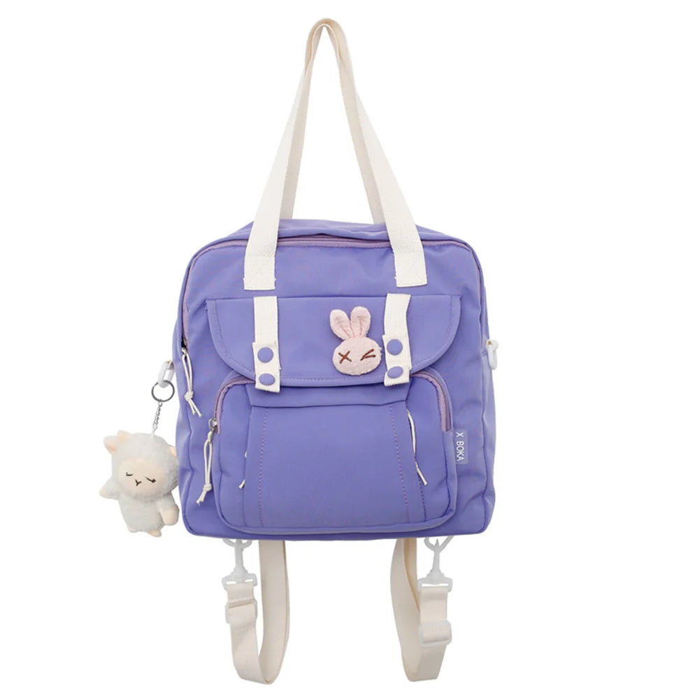 Small Fresh School Backpacks Retro Denim Nylon Daypack Softback Hiking Backpacks