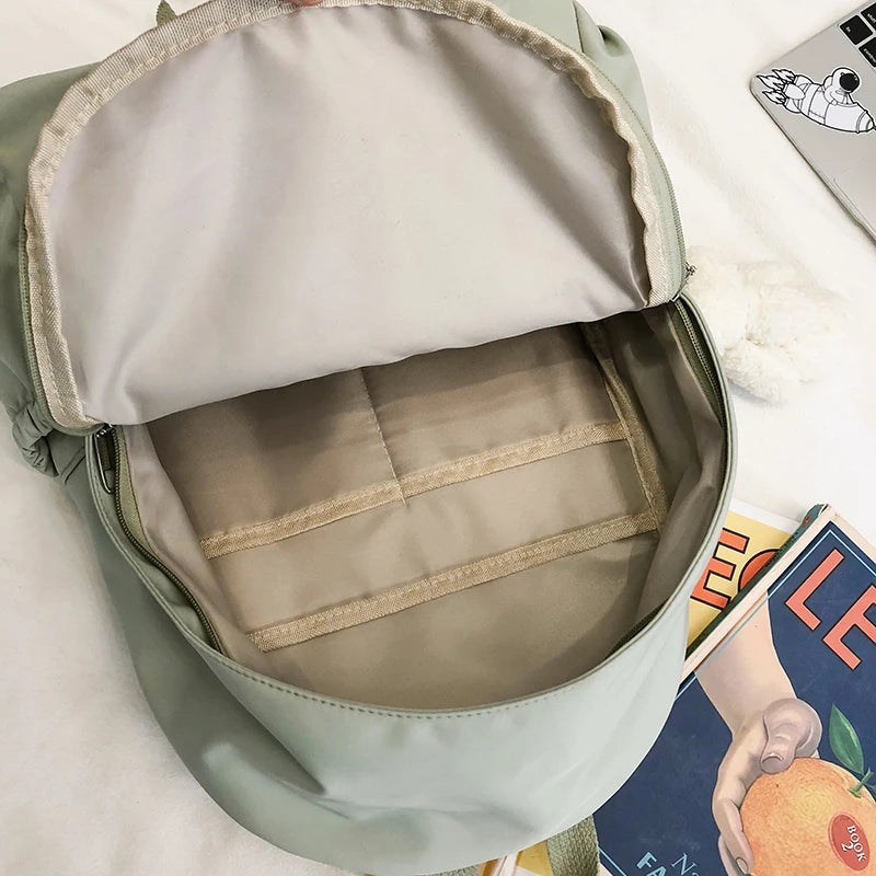 Waterproof Nylon Women Backpack Casual School Travel Backpack