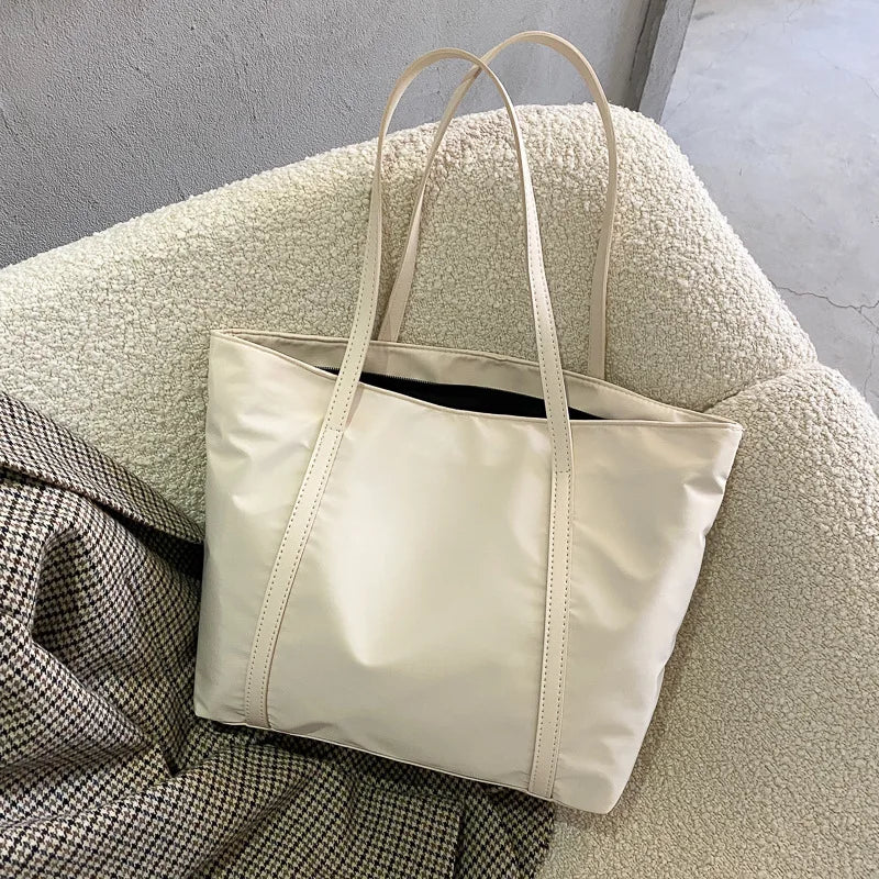 Women's Oxford Shoulder Bag Top-handle Tote for Shopping, Large Capacity