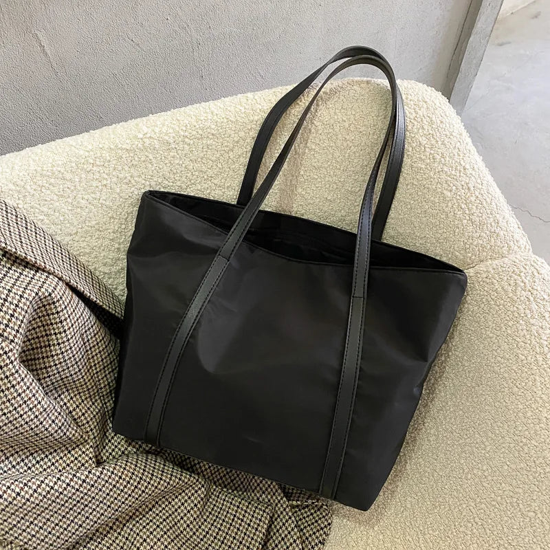 Women's Oxford Shoulder Bag Top-handle Tote for Shopping, Large Capacity