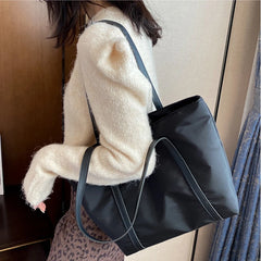 Women's Oxford Shoulder Bag Top-handle Tote for Shopping, Large Capacity