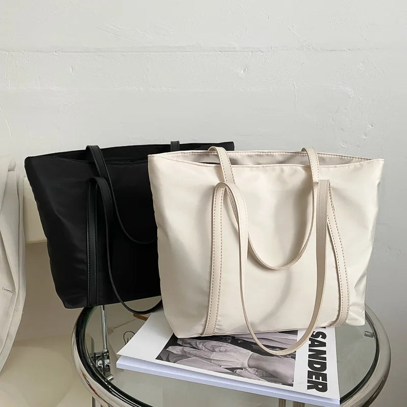 Women's Oxford Shoulder Bag Top-handle Tote for Shopping, Large Capacity