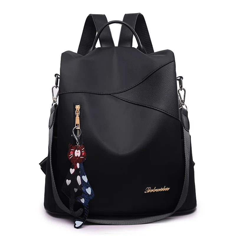 Stylish Ladies Anti-theft Backpack with Sequin Detailing
