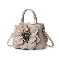 Temperament Wild Lady Messenger Bag Autumn Winter PU Flower Handbag