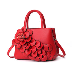 Temperament Wild Lady Messenger Bag Autumn Winter PU Flower Handbag