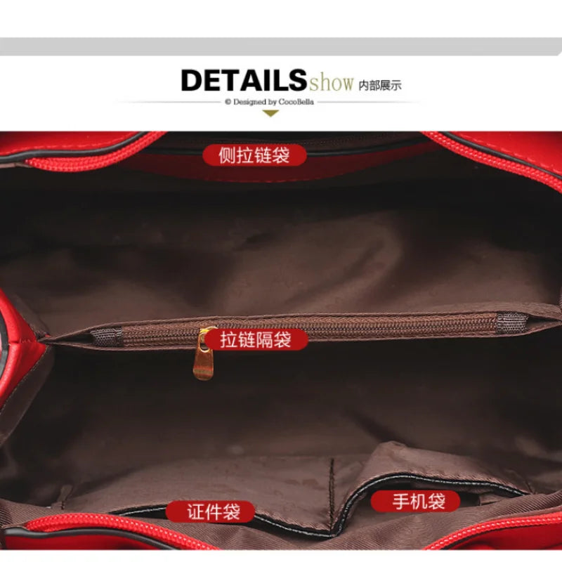 Temperament Wild Lady Messenger Bag Autumn Winter PU Flower Handbag