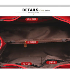 Temperament Wild Lady Messenger Bag Autumn Winter PU Flower Handbag