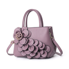 Temperament Wild Lady Messenger Bag Autumn Winter PU Flower Handbag