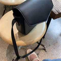 Leather Cross Body Shoulder Bag Women Solid Business Retro Square