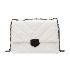Chain Bag Casual Lattice Pattern Messenger Tote for Women