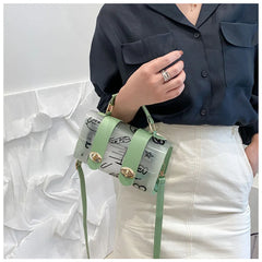Transparent Female Bag Casual Summer Graffiti Portable Messenger Bag