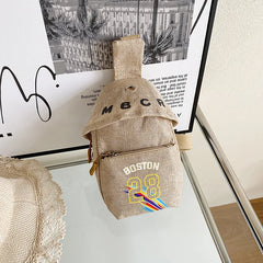 Floral Print Crossbody Bag for Women Linen Messenger Chest Bags