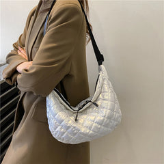 Quilted Winter Ladies Handbags Top-handle Bags for Travel Satchel
