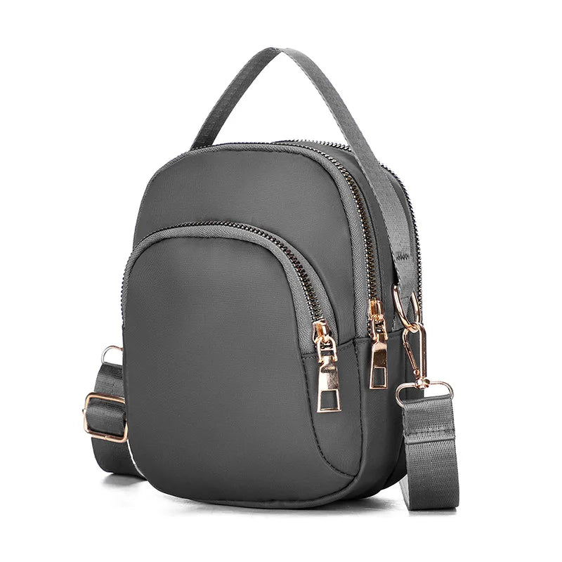 Mini Shoulder Bag Double Zipper Small Handbags Messenger Bag