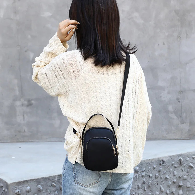 Mini Shoulder Bag Double Zipper Small Handbags Messenger Bag