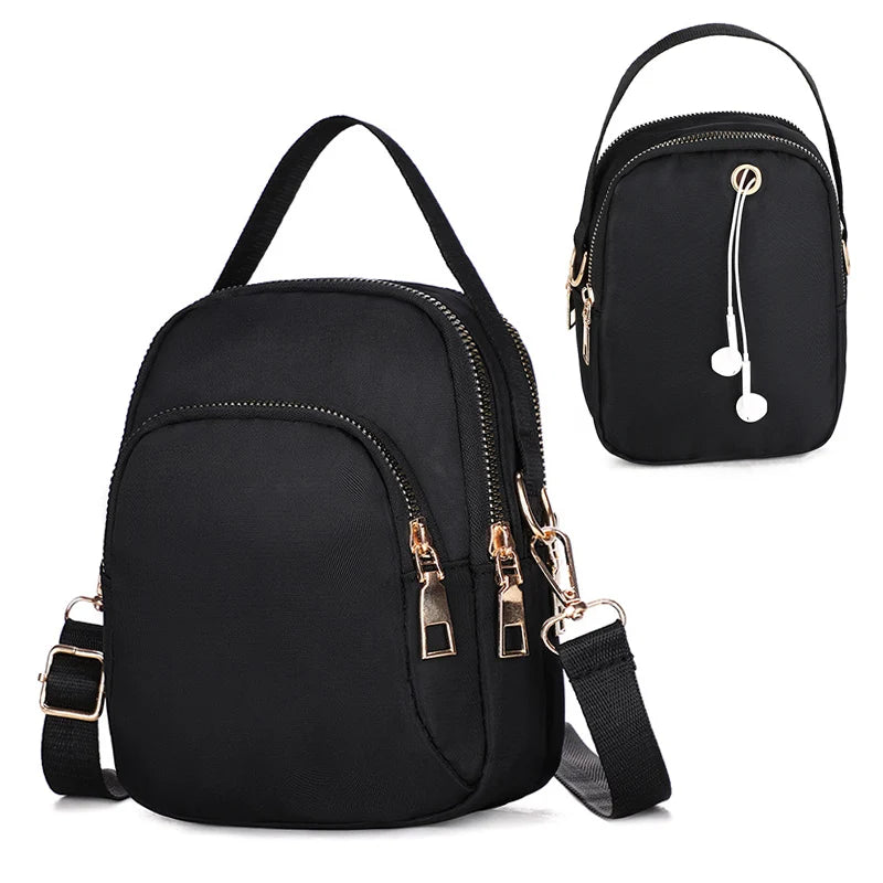 Mini Shoulder Bag Double Zipper Small Handbags Messenger Bag