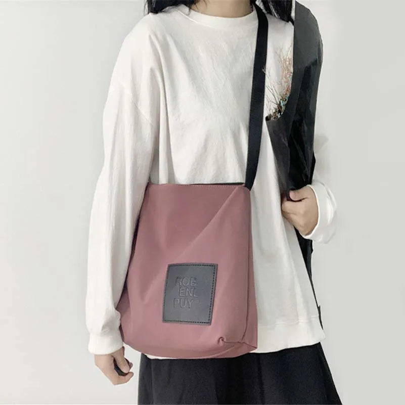 Young Girl Messenger Bag Waterproof Nylon Shoulder Bag For Women