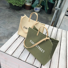 Canvas Large-capacity Handbag Shoulder and Underarm Tote Bag Women